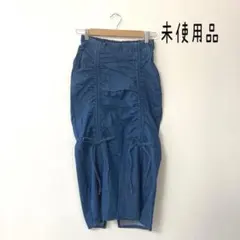BONLECILL ドロストダブルリボンデニムスカート　未使用品のサムネイル