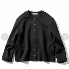 IEDIT スナップボタンカーディガン 黒 Lサイズ