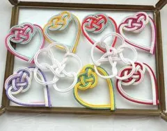 水引パーツ　ハート　水引シャワー　結婚式　披露宴　お祝い　水引ピアス　イヤリング