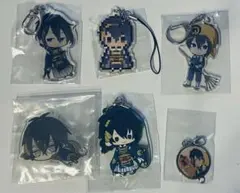 刀剣乱舞 三日月宗近 アクリルキーホルダー/ラバーストラップ/チャーム6点セット