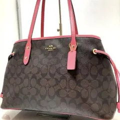 極美品　希少色　COACH コーチトート シグネチャー　F57842