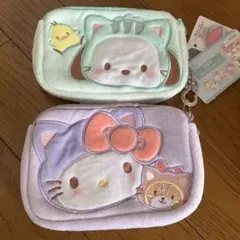 しまむら　マルチティッシュポーチ　サンリオ　ネコケース