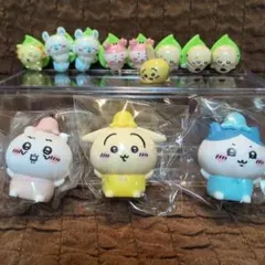ちいかわ　ソフビ3体＆おふろぷかりん中身9個