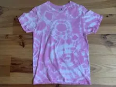 ダイダイ柄　Tシャツ　ピンク　古着