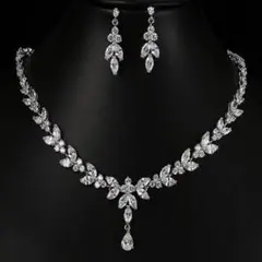 ブライダルジュエリーセット ネックレス&イヤリング