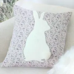 新品未使用☆ふわふわうさぎのクッションカバー ニトリ デコホームのサムネイル