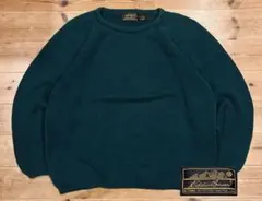 ニット 古着 80s Eddie Bauer エディーバウアー L 緑 ラグラン