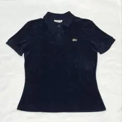 LACOSTE コンパクトパイル地 半袖ポロシャツ 34 ネイビーのサムネイル