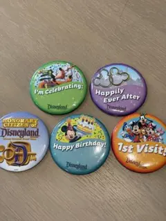 ディズニー　缶バッチ　5点セットのサムネイル