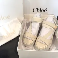 Chloe NAMA ウェッジ サンダル アイボリー ホワイト 37サイズのサムネイル