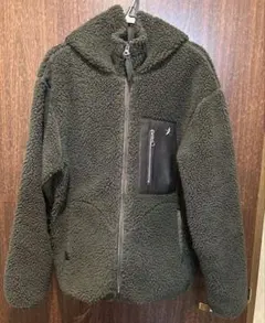 Schott ショット ボアフリースジャケット 星スタッズ オリーブグリーン