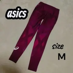 asics アシックス ロングタイツ2.0 レディース 　Mサイズ　ピンク紫系のサムネイル