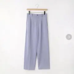 coen ストレッチポンチリラックステーパードパンツ　ライトブルー