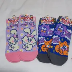 スイマー靴下4足☆うさぎねこりすSWIMMERソックスのサムネイル