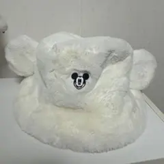 ミッキー ファンキャップ バケットハット バケハ 白 もこもこ