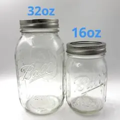 Ball 32oz 16ozメイソンジャー　クリアー各1個のサムネイル