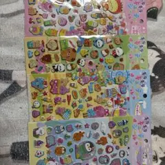 カラフルキャラクターシール4枚セット