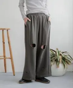 LOWRYS FARM リメイクスウェットワイドパンツ