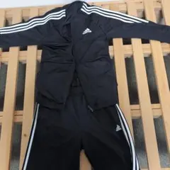 adidas ブラック ジャージ上下セット Dサイズ