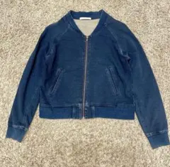 ローリーズファーム　デニムブルゾン　スウェット　ジップアップ　Mサイズ