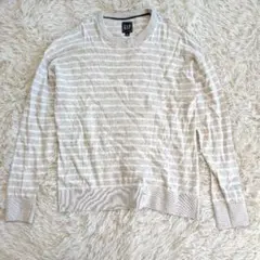 GAP アイボリー ストライプ セーター S
