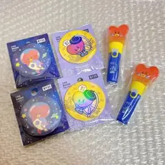 BT21 TATA ライトスティックチャーム 缶バッジ 6点セット まとめ売り