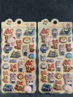 ズートピアお尻プニプニシール２枚セット