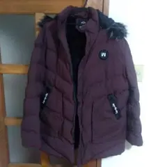 フード付きワインレッドジャケット　美品