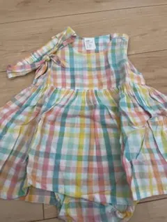 【H&M】チェックワンピース バンダナ付き