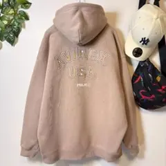 AVIREX MILKFED コラボ パーカー ベージュ ワッペン【美品】のサムネイル