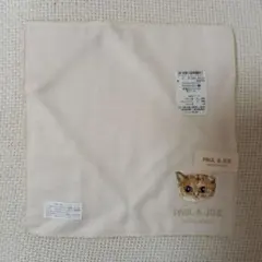 PAUL & JOE 猫刺繍 ハンカチ 約20cm