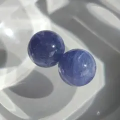 天然石 タンザナイト 126d 粒売り ２粒セット 6mm 後半
