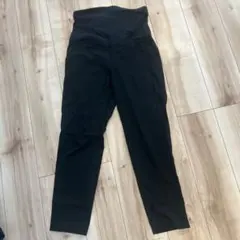 ブラック ハイウエスト スリムフィットパンツ