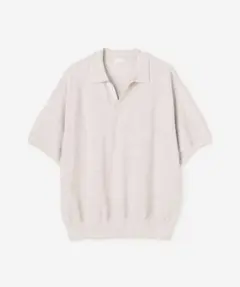 crepuscule 鹿の子スキッパーニットポロシャツ ベージュのサムネイル