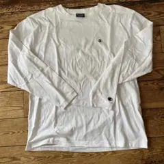 チャンピオン★ロンtシャツ 長袖　白　クールネックtシャツ