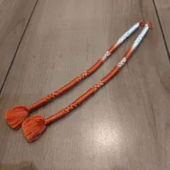 羽織紐 オレンジ ホワイト グラデーション 和装小物