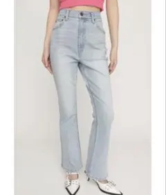 極美品 shiun FLARE SLUB DENIM PANTS Sサイズ - メルカリ