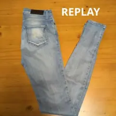 リプレイ スキニーデニム　ライトブルー　パンツ　REPLAY Gパン W24のサムネイル