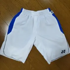 ヨネックス　バドミントン　ホワイト/ブルーショートパンツ　SS