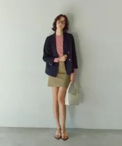 【新品タグ付き】Mila Owen チノダブルウエストデザインミニスカート