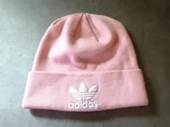 adidas アディダス ピンク ニット帽 FREEサイズ