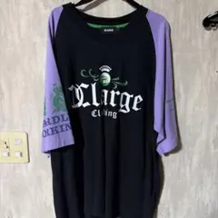 XLARGE ラグラン Tシャツ ブラック パープル ロゴ