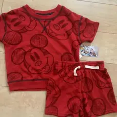 Disney100 セットアップ　子ども　夏服　ミッキーマウス　90-100