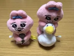 おぱんちゅうさぎ ぬるぬるず ゼンマイぬいぐるみ あひる マイク 2個セットのサムネイル