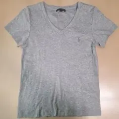 Ralph Lauren 　Vネック 半袖 Tシャツ グレー M　日本製のサムネイル