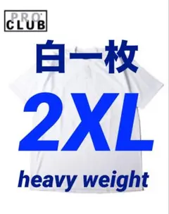 PRO CLUB プロクラブ　tシャツ　新品　ヘビーウェイト　白一枚　2XL