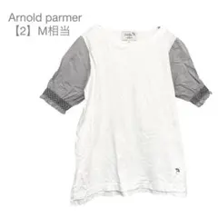 Arnold parmer/ロゴ刺繍/春夏/きれいめ/綿100%/2/白グレー