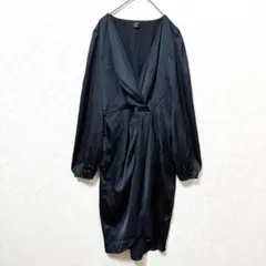 SHEIN シーイン カシュクール ワンピース 黒 ブラック M