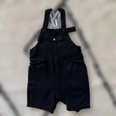 COMME CA DU MODE ブラックロンパース　90cm 日本製