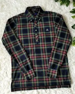 【極美品】le coq sportif　長袖 ゴルフポロシャツ　M　マルチカラー